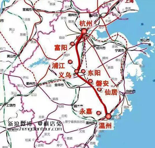 杭温高铁东阳段线路图图片