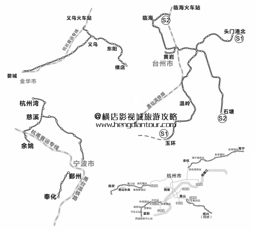 杭州宁波金华台州四大都市圈城轨规划图